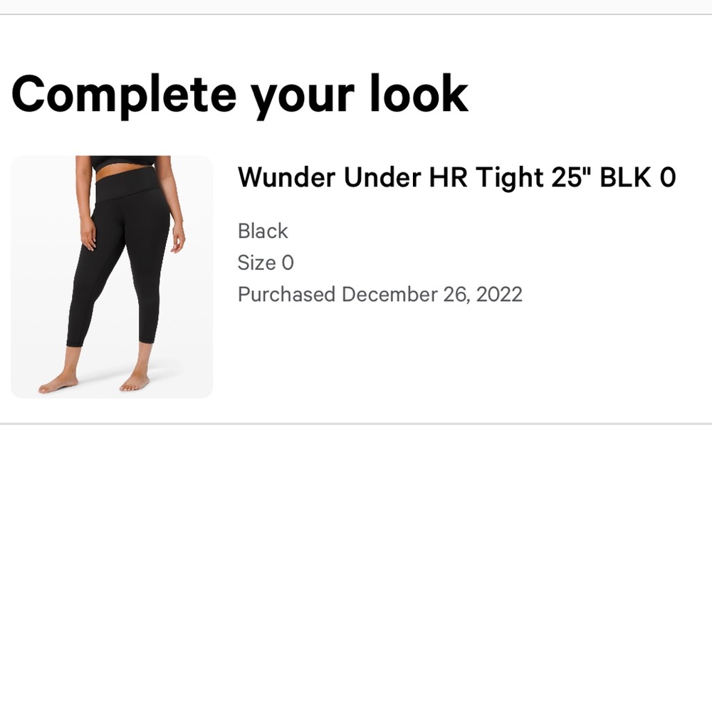 SZ 0 HR BLACK WUNDER UNDER 25”